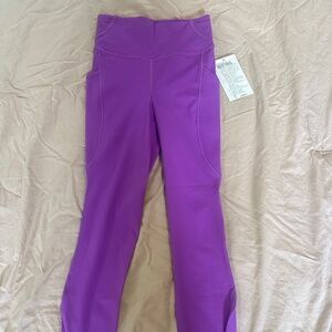 Lululemon fast and free purple legging NTW